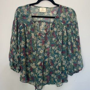 Urban Outfitters (PINS AND NEEDLES) lightweight floral print blouse - oversized